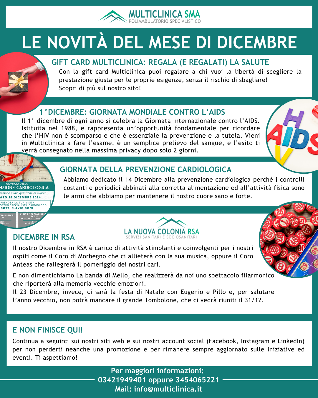 Le novità di dicembre in Multiclinica SMA