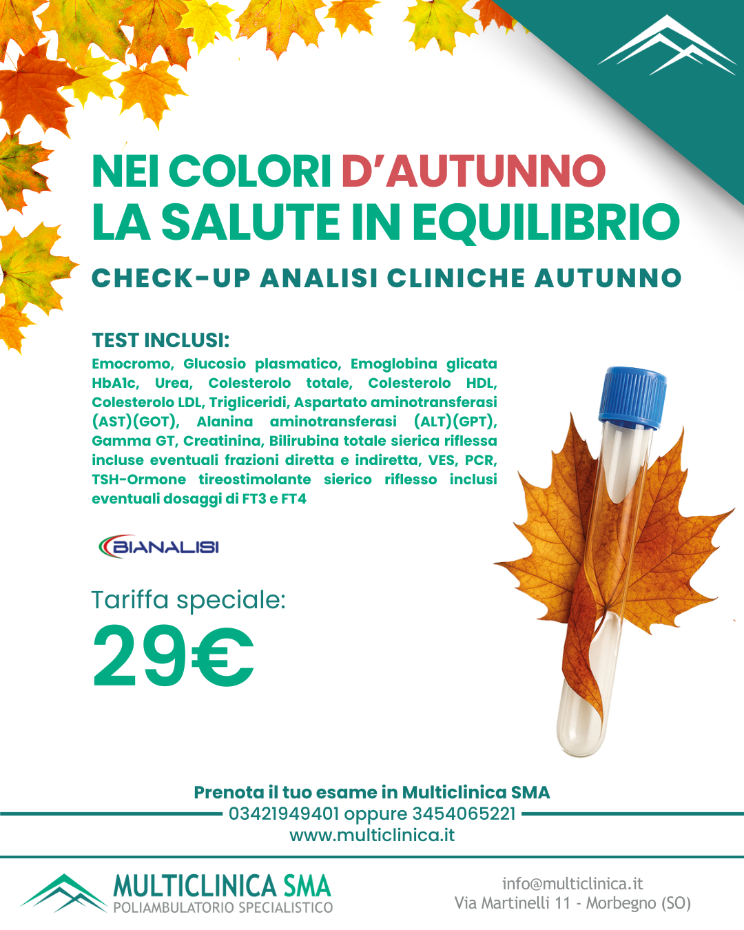 Check-Up Autunno: affronta la nuova stagione con serenità